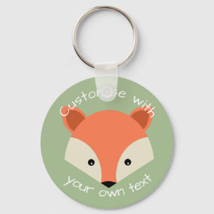 Llavero Personalizado Cute Fox Face