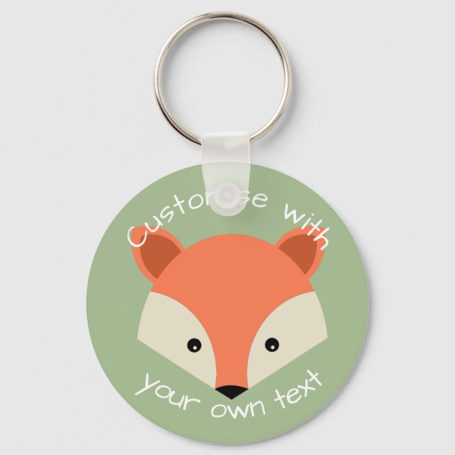 Llavero Personalizado Cute Fox Face (Anverso)