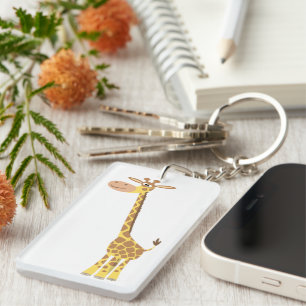 Llavero Personalizado Cute Giraffe Clásica Acrílica