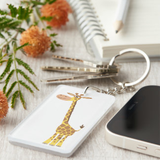 Llavero Personalizado Cute Giraffe Clásica Acrílica