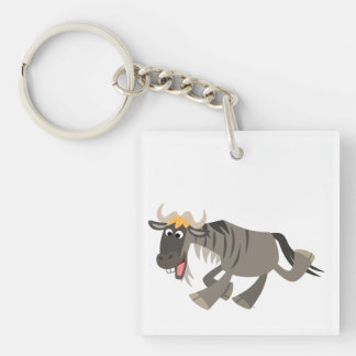 Llavero Personalizado Cute Happy Wildebeest Acrylic Keycha
