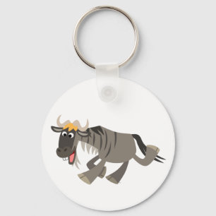 Llavero Personalizado Cute Happy Wildebeest Keychain