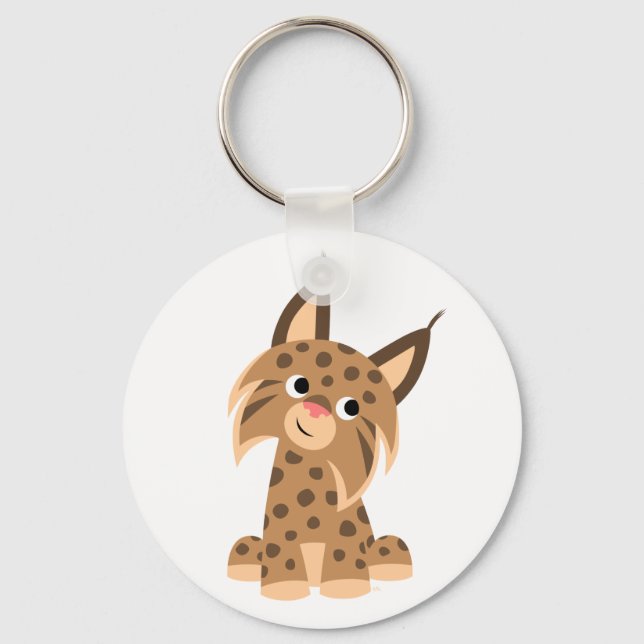 Llavero Personalizado Cute Prankish Lynx Keychain (Anverso)