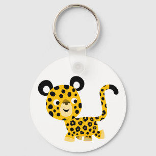 Llavero Personalizado Cute Sonriente Leopard Keychain