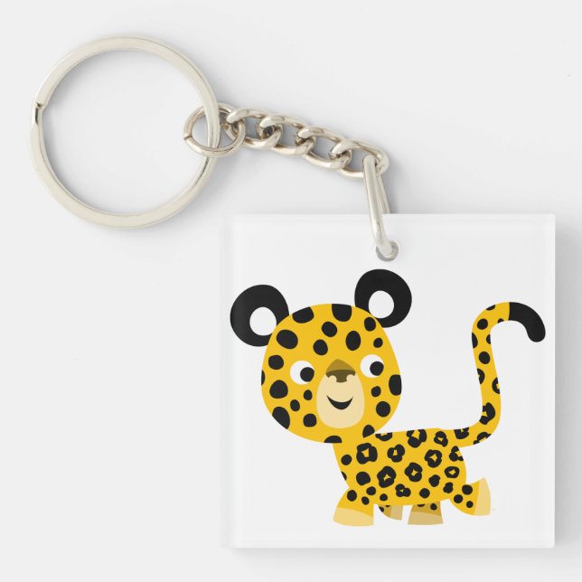 Llavero Personalizado Cute Sonriente Leopardo Aratilic Key (Frente)