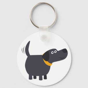 Llavero Personalizado Cuto Labrador Negro Keychain