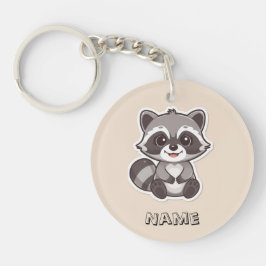 Llavero Personalizado Cuto Raccoon Personalizado Keychain