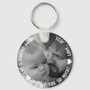 Llavero Personalizado Daddy Keychain, Te amo papá Foto