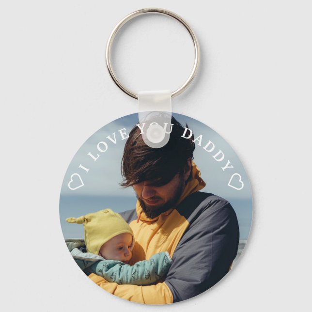 Llavero Personalizado Daddy Keychain, Te Amo Papi Keyc (Anverso)