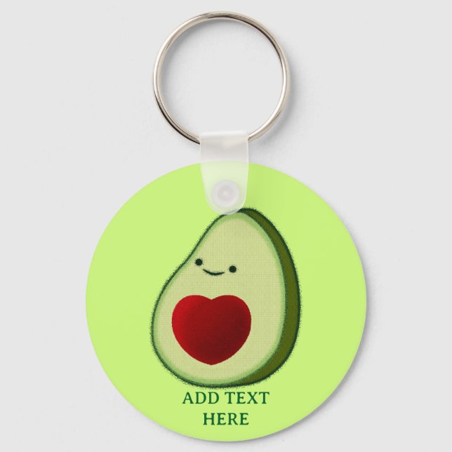 Llavero Personalizado de aguacate Lover Cute (Anverso)