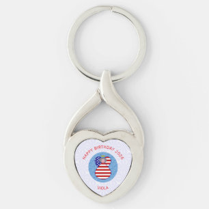 Llavero personalizado de ángel de cumpleaños USA 2