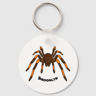 Llavero Personalizado de araña tarántula arenosa marrón y 