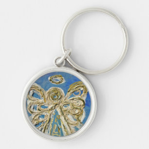Llavero Personalizado de arte Ángel de Guardia Azul Pendan