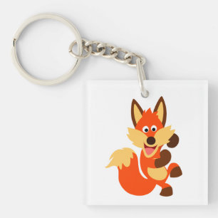Llavero Personalizado de baile lindo Fox Acrylic Keychain