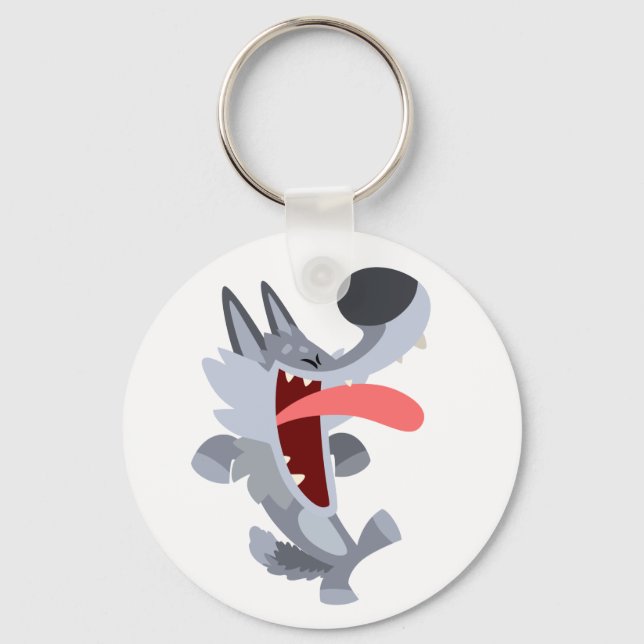 Llavero Personalizado de baile lindo Wolf Keychain (Anverso)
