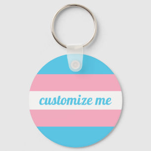 Llavero Personalizado de bandera arco iris transgénero