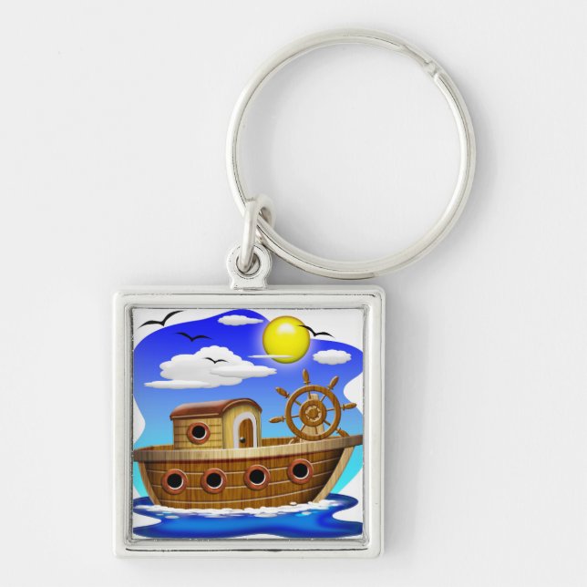 Llavero Personalizado de barcos pesqueros (Frente)