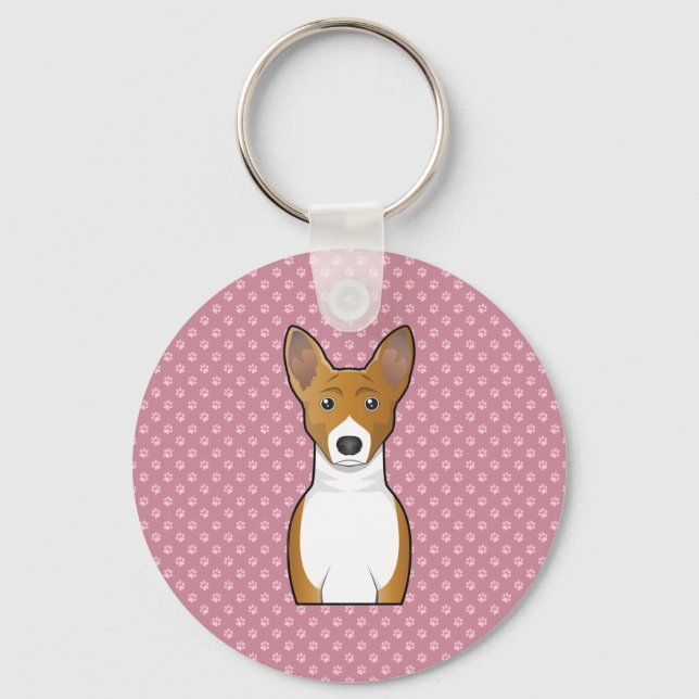 Llavero Personalizado de Basenji (Anverso)
