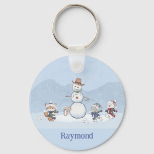 Llavero Personalizado de bola de nieve personalizado, anim