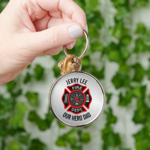 Llavero Personalizado de bomberos Nombre de texto personal