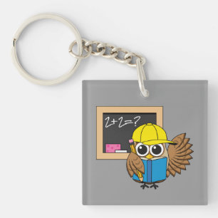 Llavero Personalizado de Búho Estudiantil Cute