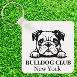 Llavero Personalizado de bulldog Club Clásica temática
