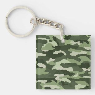Llavero Personalizado de camuflaje verde
