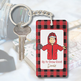 Llavero Personalizado de Chiste de nieve divertida en cruc