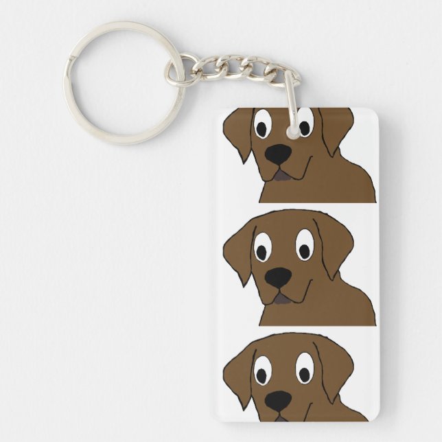Llavero personalizado de chocolate labrador (Frente)