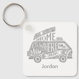 Llavero Personalizado de citas Inspiradoras de Camping Van
