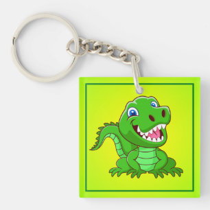 Llavero Personalizado de cocodrilos sonrientes-64836