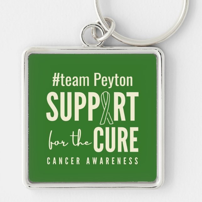 Llavero personalizado de concienciación sobre el cáncer #n (Frente)