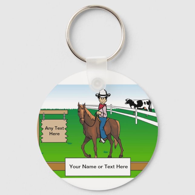 Llavero Personalizado de Cowboy personalizado (Anverso)