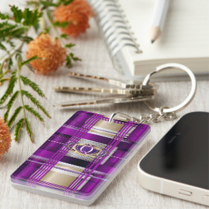 Llavero Personalizado de Cuadro Morado