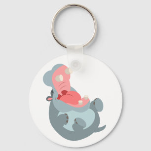 Llavero Personalizado de Cute Laughing Hippo Keychain