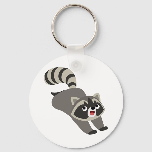 Llavero Personalizado de Cute Prankish Raccoon (Anverso)
