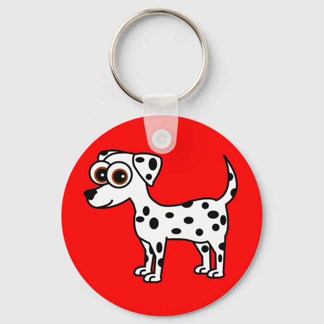 Llavero Personalizado de Dalmacia Cute (Anverso)