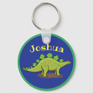 Llavero Personalizado de dinosaurios del estegosaurio verd