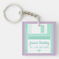 Personalizado de disquete retro Verde azulado Cute