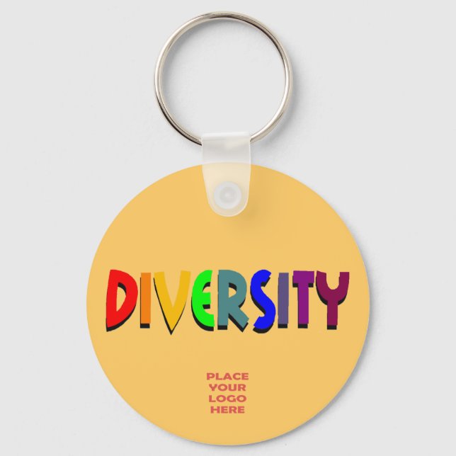 Llavero Personalizado de diversidad Keychain de color beig (Anverso)