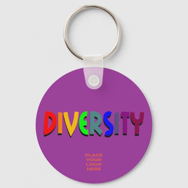 Llavero Personalizado de diversidad Purple Keychain (Anverso)