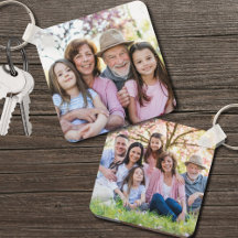 Llavero personalizado de doble cara con dos fotos 