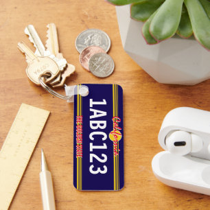 Llavero Personalizado de estilo retro de matrícula de Cali