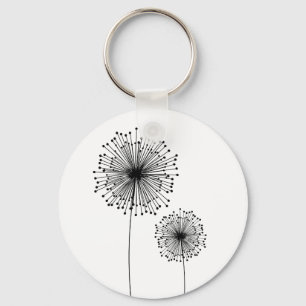 Llavero Personalizado de flores de Dandelion moderno caden