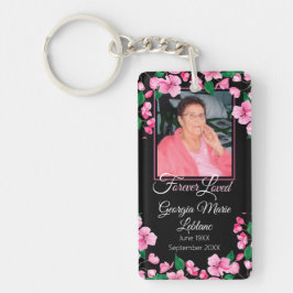 Llavero Personalizado de flores rosas Keepsake