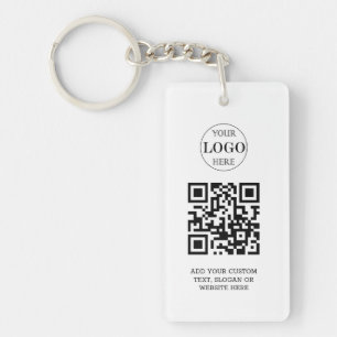 Llavero Personalizado de fondo gris borroso logotipo comer