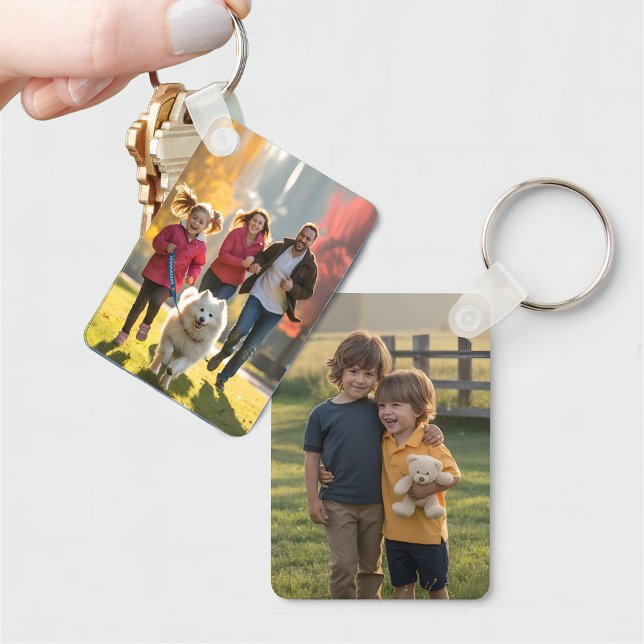 Llavero Personalizado de foto de doble cara | Personalizad (Personalized Double Sided Photo Keepsake  Custom Keychain)