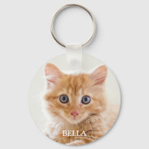 Llavero Personalizado de Foto de Mascota Gato