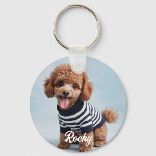 Llavero Personalizado de Foto y Texto de Mascota d