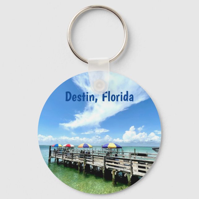 Llavero Personalizado de fotografía de Destin Florida Ocea (Anverso)